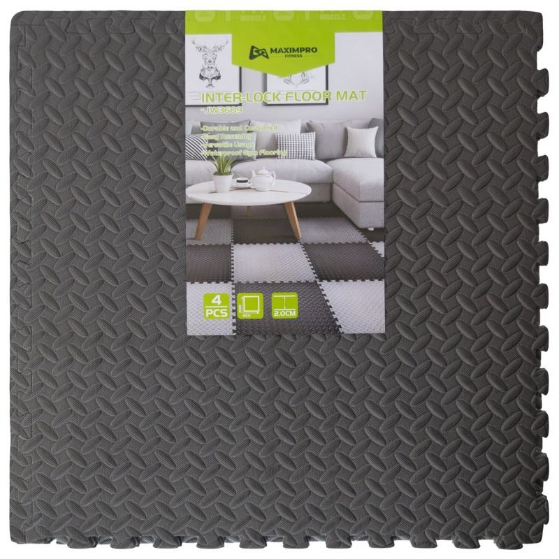 Pack 4 Losetas Suelo Eva 20mm Maximpro Stalux Negro