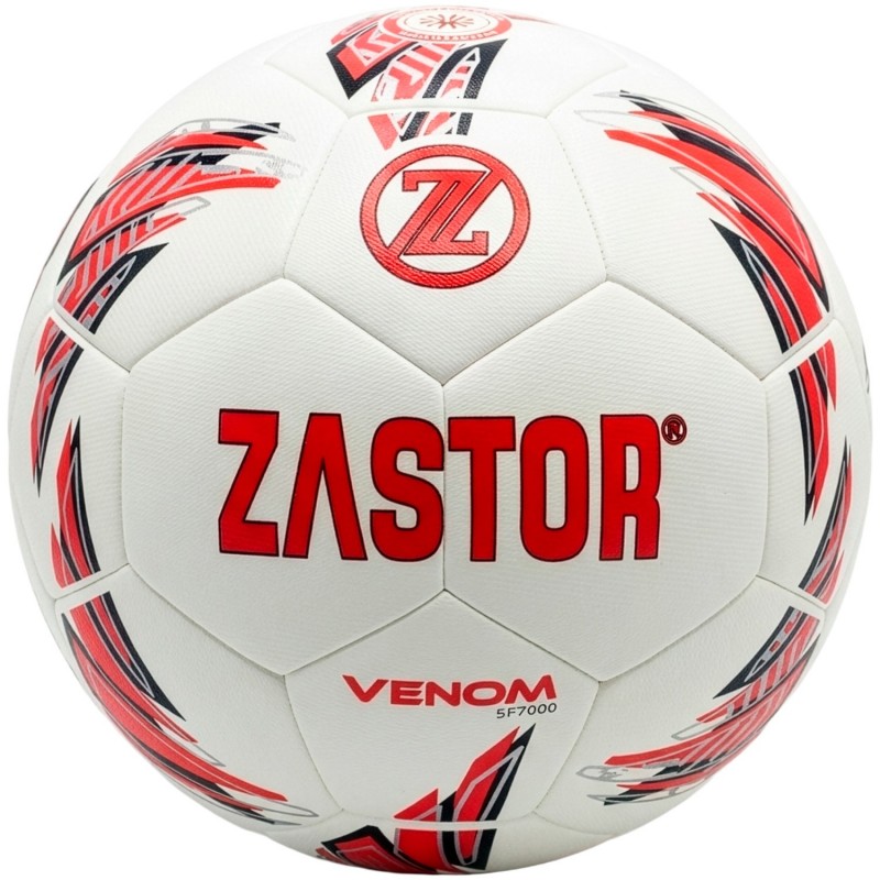 Balón Fútbol Zastor Venom White/Red T-5
