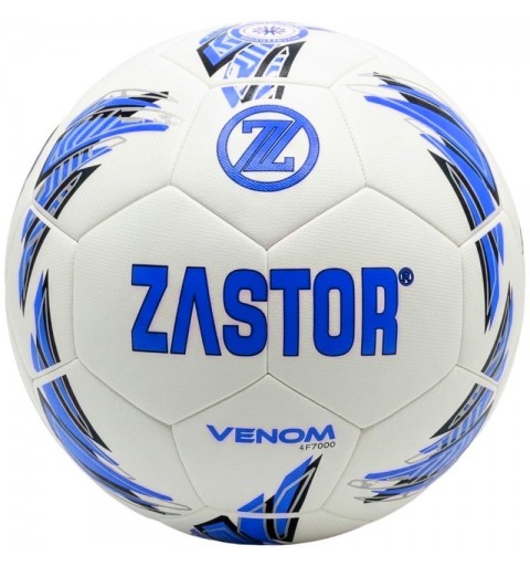 Balón Fútbol Zastor Venom White/Blue T-4