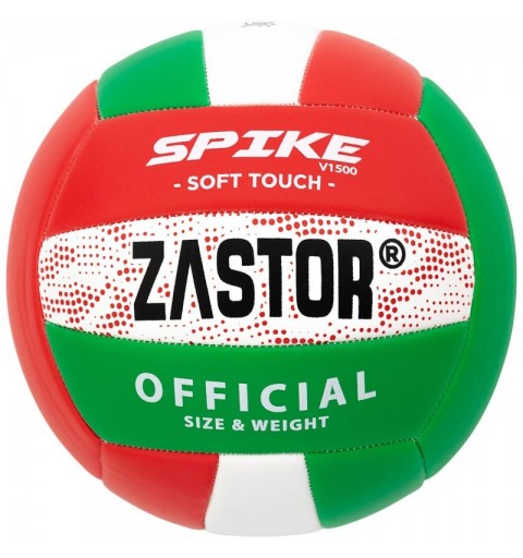 Balón Voleibol Zastor Spike 4V1500 Rojo/Verde T-4