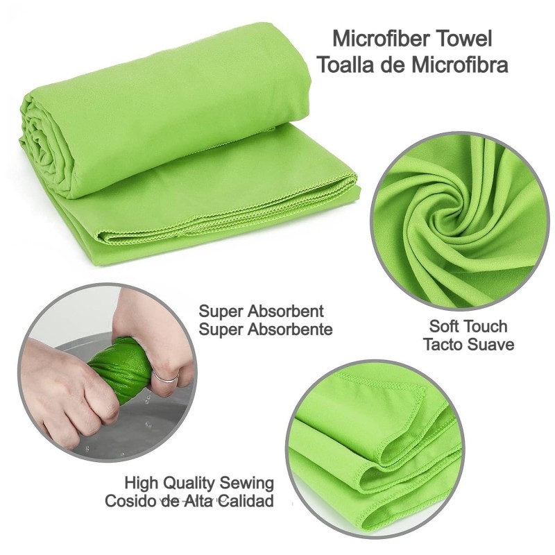 Toalla Microfibra Maximpro Nora 54x40cm Verde