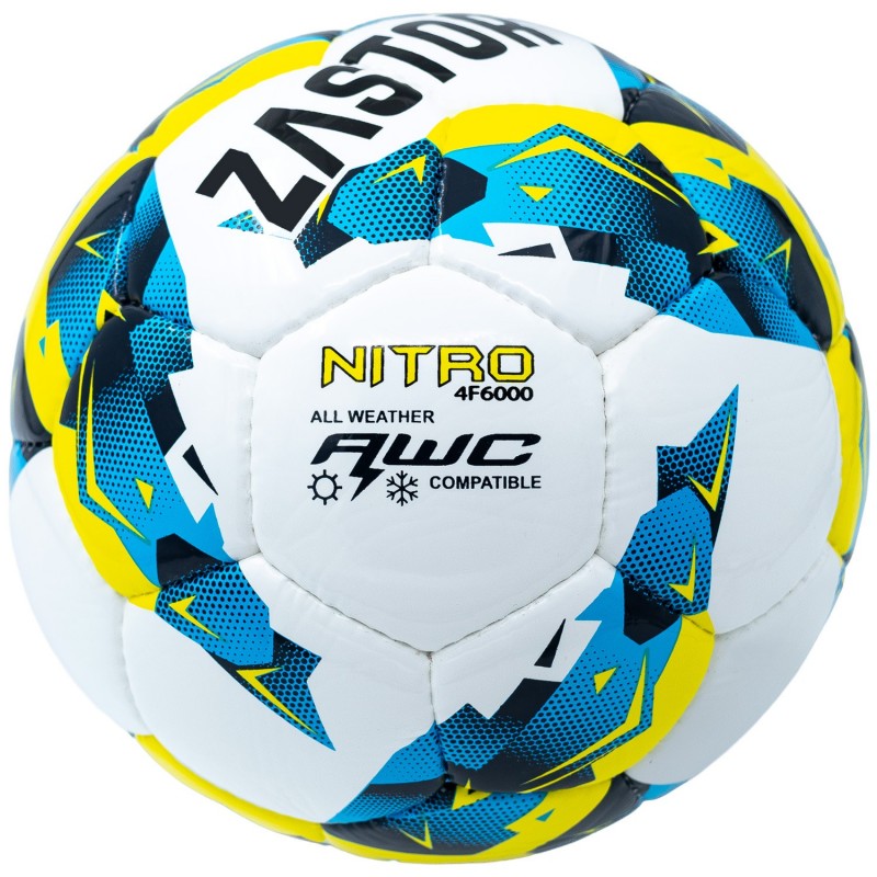 Balón Fútbol Zastor Nitro White/Blue/Yellow T-4