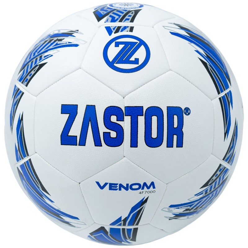 Balón Fútbol Zastor Venom White/Blue T-4