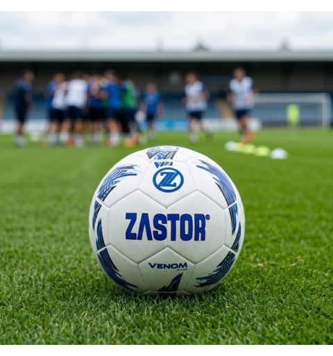 Balón Fútbol Zastor Venom White/Blue T-4
