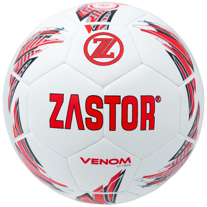 Balón Fútbol Zastor Venom White/Red T-5