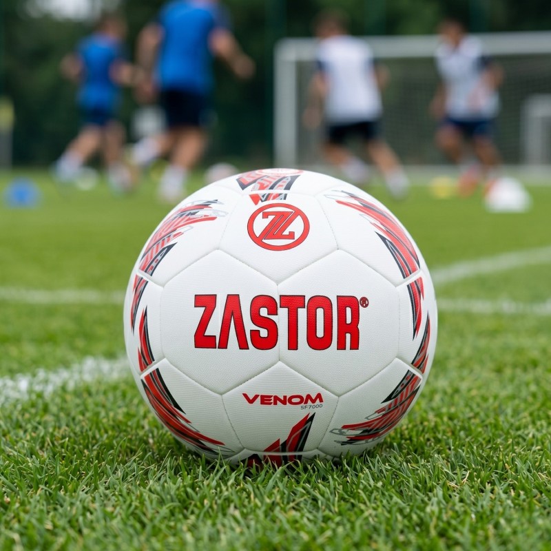 Balón Fútbol Zastor Venom White/Red T-5