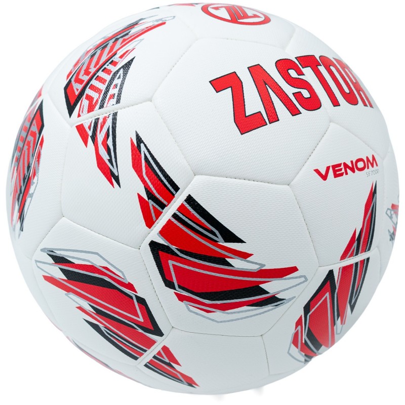 Balón Fútbol Zastor Venom White/Red T-5
