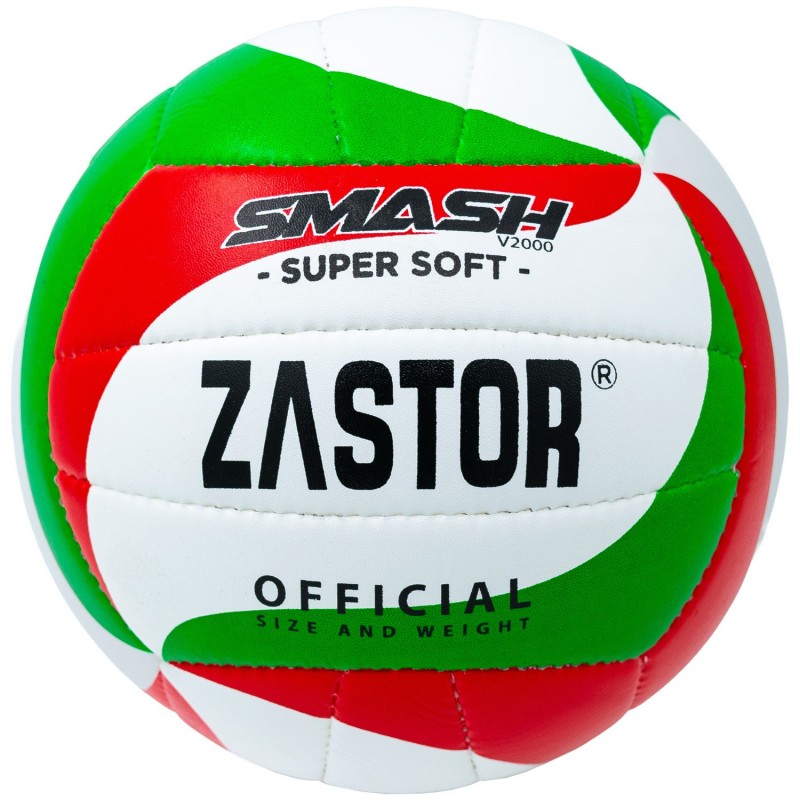 Balón Voleibol Zastor Smash Green/Red T-5