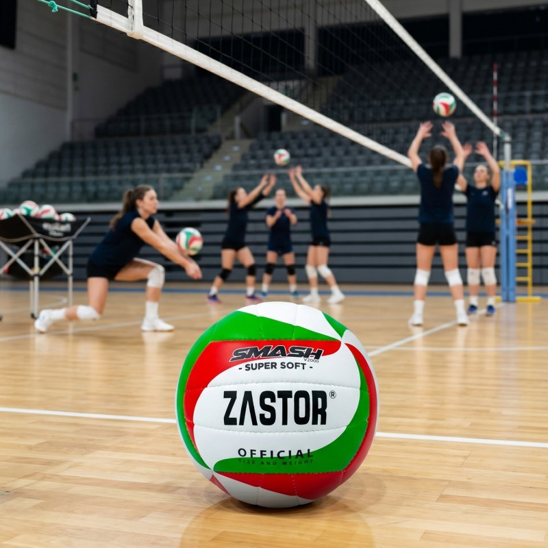 Balón Voleibol Zastor Smash Green/Red T-5