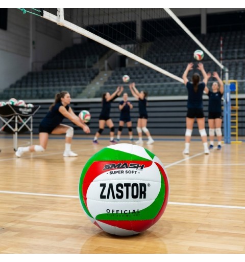 Balón Voleibol Zastor Smash Green/Red T-5