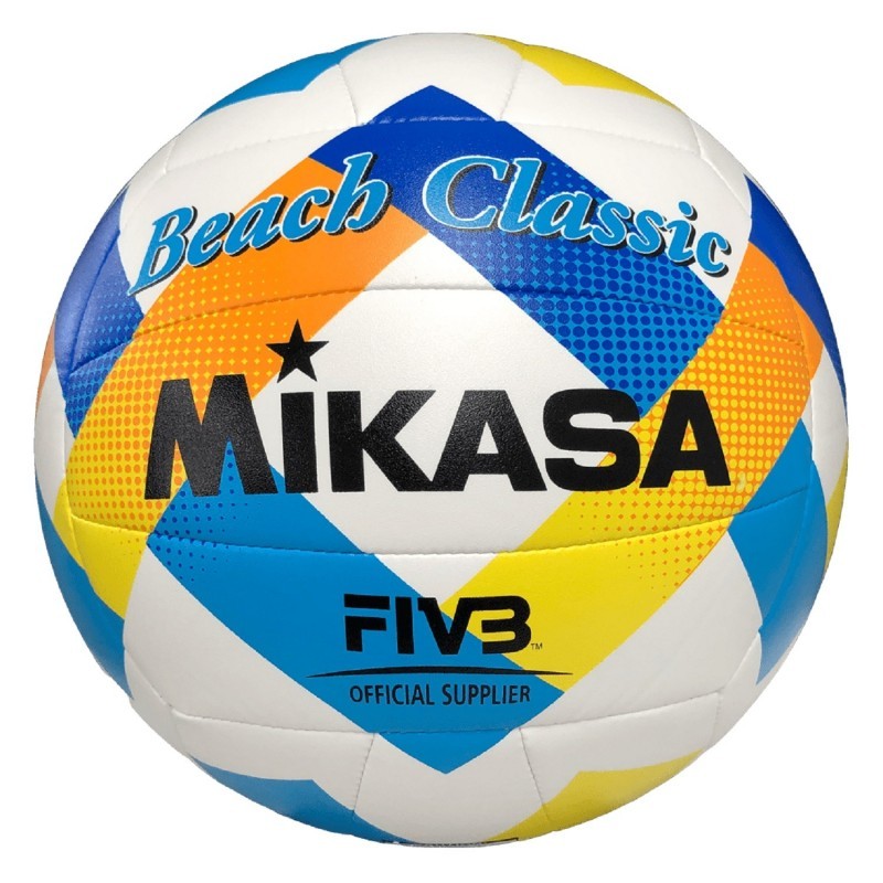 Balón Vóley Playa Mikasa BV543C-VXA Amarillo/Azul/Blanco T-5