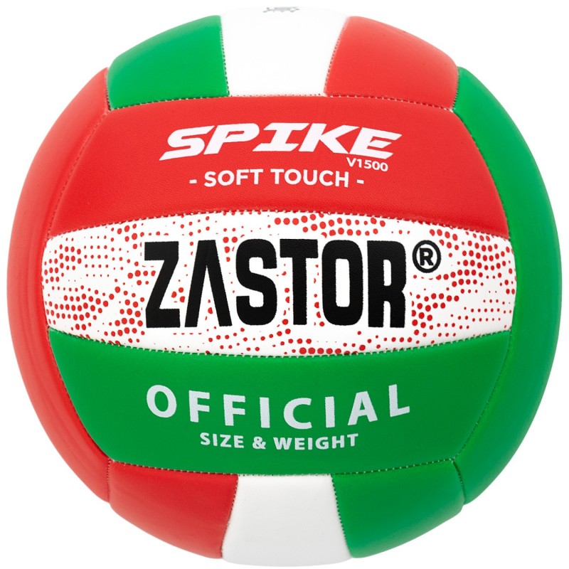 Balón Voleibol Zastor Spike 4V1500 Rojo/Verde T-4