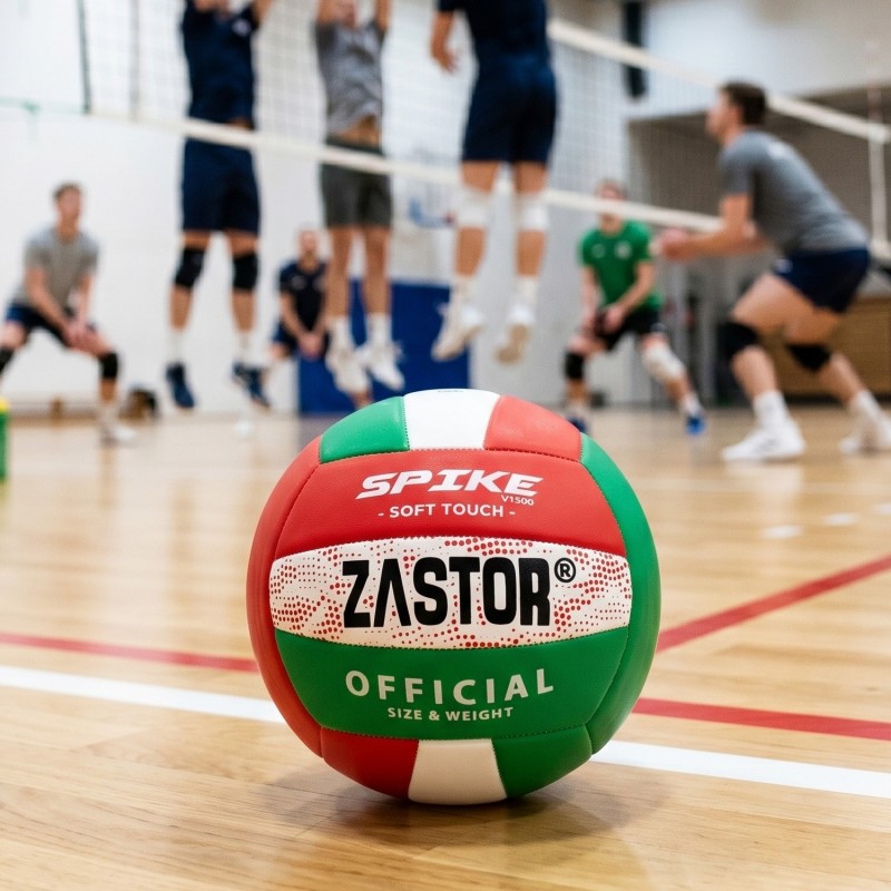 Balón Voleibol Zastor Spike 4V1500 Rojo/Verde T-4