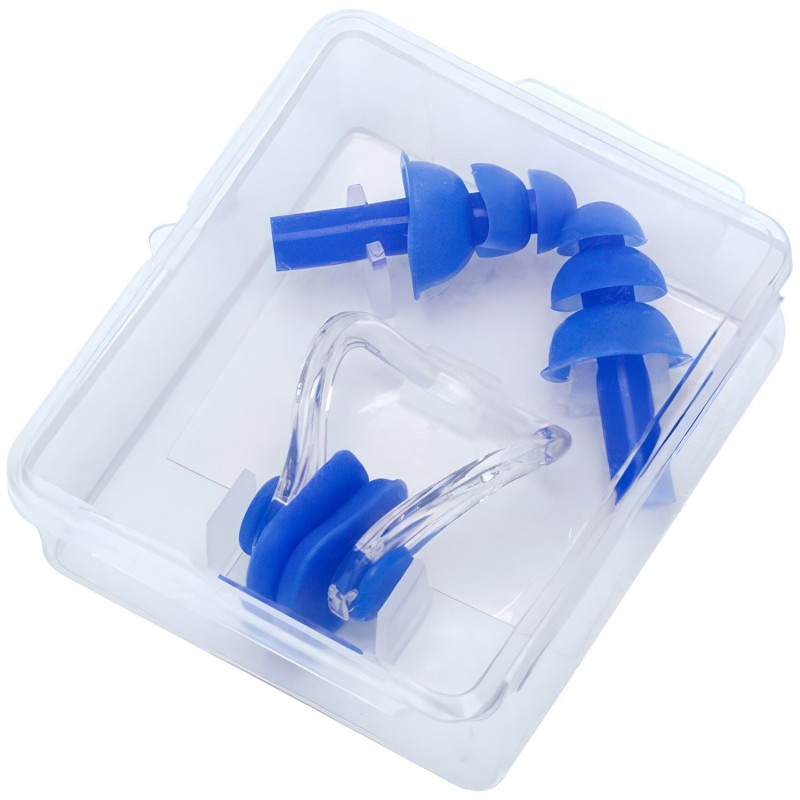 Set Pinza/Tapones Natación Zastor Ergo Azul
