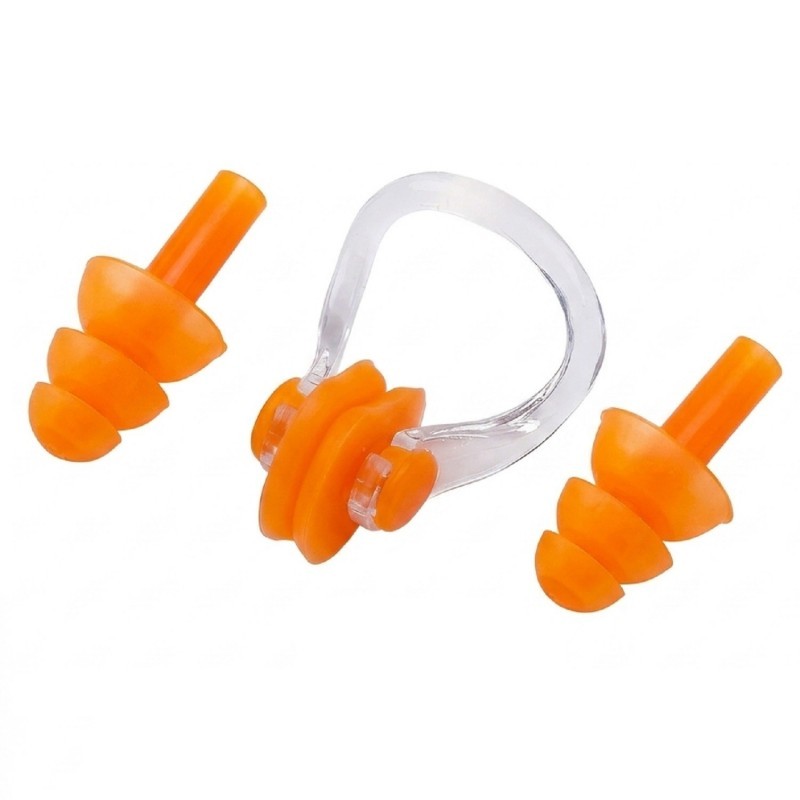 Set Pinza/Tapones Natación Zastor Ergo Naranja
