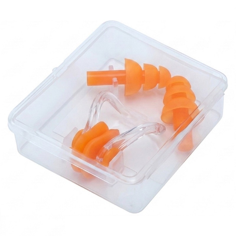 Set Pinza/Tapones Natación Zastor Ergo Naranja