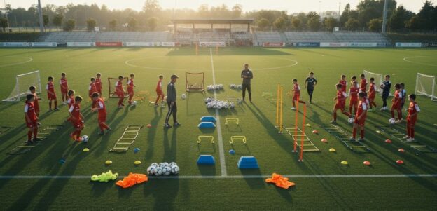 club deportivo entrenando